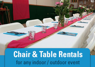 Banquet table and chair rentals